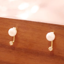 Load image into Gallery viewer, 18K Gold Plated / S925 Silver Plated 2-way Pearl CZ Ear Jacket