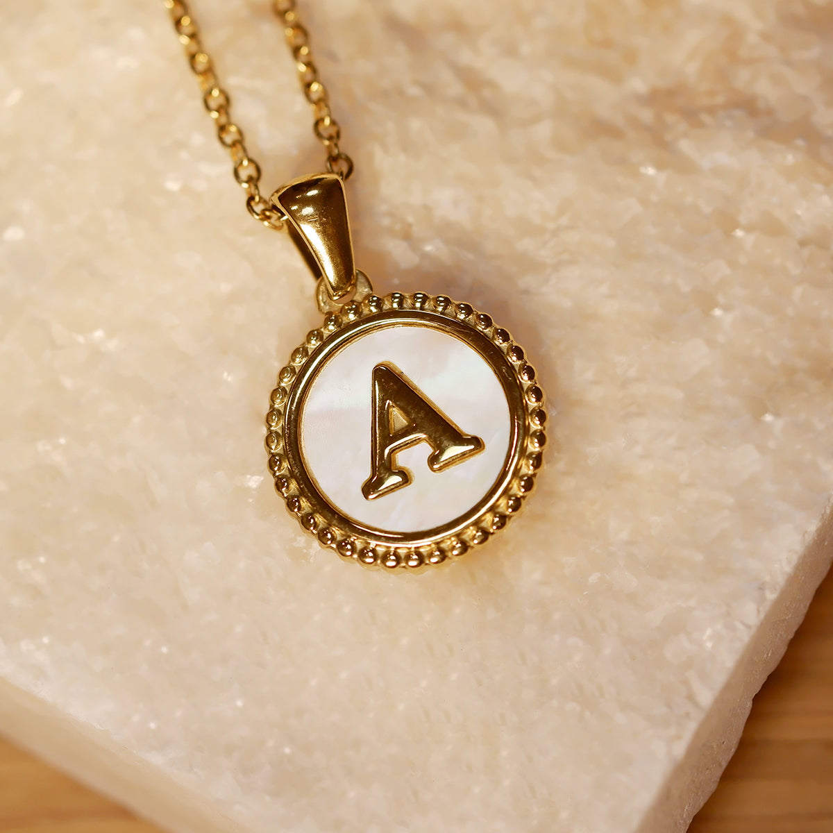 Classic Alphabet V Gold Necklace