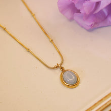 Load image into Gallery viewer, 18K Gold Plated Aquamarine Necklace