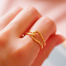 Load image into Gallery viewer, 18K Gold Plated Double Knot Ring - Thick