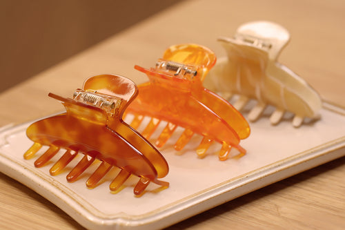 French Design Tortoise Shell Hair Claws - Collection III