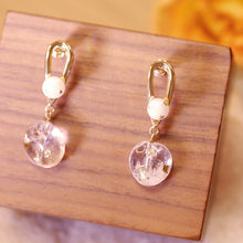 Load image into Gallery viewer, 18K Gold Plated Gold Foiled Pearl and Ball Drop Earrings