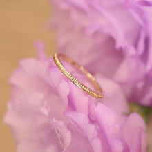 Load image into Gallery viewer, 18K Gold Plated Half Beaded Ring - Ultra Thin
