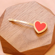 Load image into Gallery viewer, 18K Gold Plated Heart Barrette