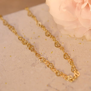 18K Gold Plated Heart Chain Necklace