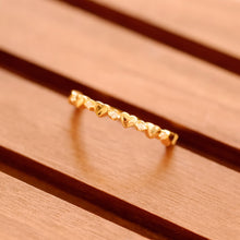 Load image into Gallery viewer, 18K Gold Plated Heart Cubic Zirconia Ring