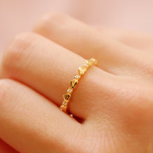 Load image into Gallery viewer, 18K Gold Plated Heart Cubic Zirconia Ring