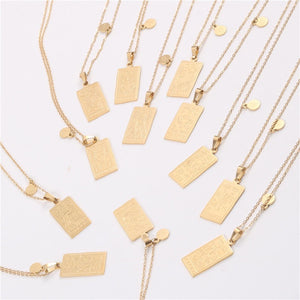 18K Gold Plated 12 Constellations Pendant Charm Necklace