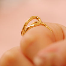 將圖片載入圖庫檢視器 18K Gold Plated Irregular Shaped Brass Ring