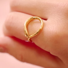 Load image into Gallery viewer, 18K Gold Plated Irregular Shaped Brass Ring