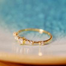 將圖片載入圖庫檢視器 18K Gold Plated Japanese Cubic Zirconia Ring - Tracy