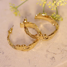 Load image into Gallery viewer, 18K Gold Plated / Silver Plated Lava Hoop Earrings