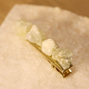18K Gold Plated Natural Stone Barrette