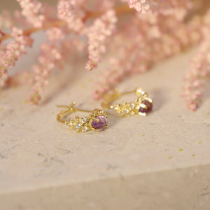 18K Gold Plated Olive Shaped Amethyst Fruit Collection