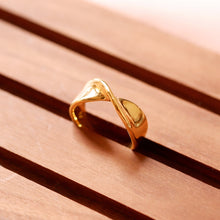 Load image into Gallery viewer, 18K Gold Plated Twisted Ring
