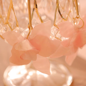 18K Gold Plated Oversized Acrylic Flower Dangle Earrings