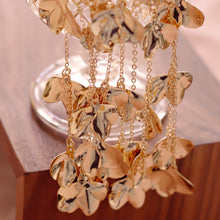 將圖片載入圖庫檢視器 18K Gold Plated Oversized Vintage Statement Boho Dangle Earrings