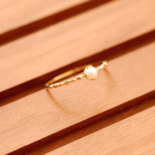 Load image into Gallery viewer, 18K Gold Plated Petite Pearl Beaded Ring