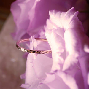 Rose Gold Plated Cross Embossed Ring
