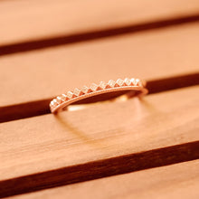 Load image into Gallery viewer, Rose Gold Plated Mini Triangle Cubic Zirconia Ring