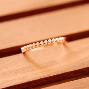 Rose Gold Plated Mini Triangle Cubic Zirconia Ring