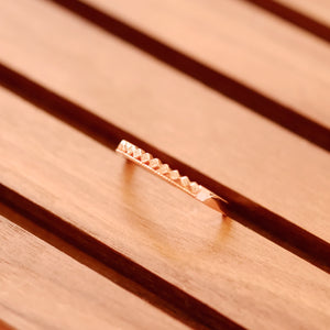 Rose Gold Plated Mini Triangle Cubic Zirconia Ring