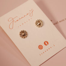 Load image into Gallery viewer, S925 Silver Mini Sun Flower Earrings