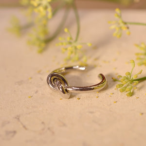 S925 Silver Knot Open Ring