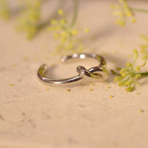 S925 Silver Knot Open Ring