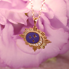 Load image into Gallery viewer, 18K Gold Plated Sun Moon Stars Pendant Charm Necklace