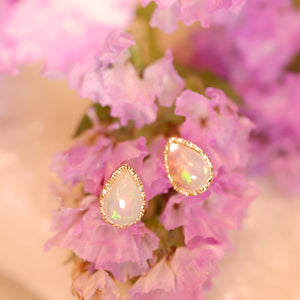 18K Gold Plated Water Drop Shaped Opal Collection