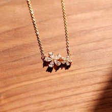Load image into Gallery viewer, 18K Gold Plated Cubic Zirconia Flower Necklace