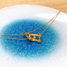 Load image into Gallery viewer, 18K Gold Plated Double Layers Link Pendant Necklace