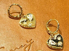 Load image into Gallery viewer, 18K Gold Plated Heart Earrings