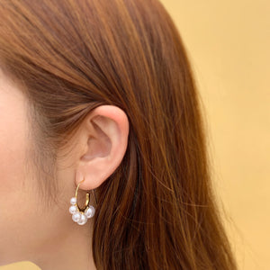 18K Gold Plated Gradient Pearl Earrings