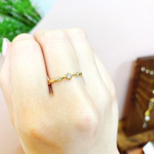 18K Gold Plated Cubic Zirconia Star Ring - Dannie