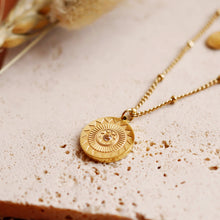 Load image into Gallery viewer, 18K Gold Plated 2-Layer Geometric Coin Necklace