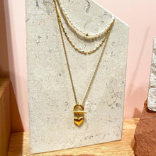 Load image into Gallery viewer, 18K Gold Plated Front Open Heart Necklace