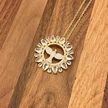 Load image into Gallery viewer, 18K Gold Plated Crystal Peace Dove Necklace