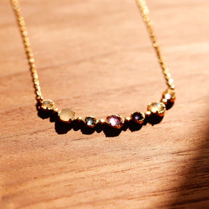 Japanese 7-color Topaz Clavicle Necklace
