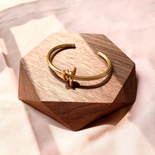 Load image into Gallery viewer, Twisted Knot Bracelet in Brass