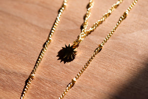Spanish 18K Gold Plated 2-Layer Titanium Necklace