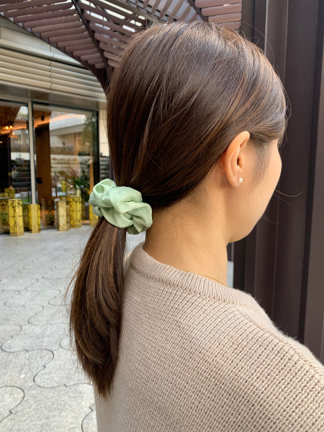 Hair Scrunchie - Mint Green