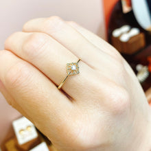 Load image into Gallery viewer, 18K Gold Plated Hollow-Out Diamond Shaped Sun CZ Ring