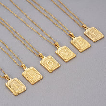 將圖片載入圖庫檢視器 18K Gold Plated Letter A-Z Monogram Alphabet Necklace