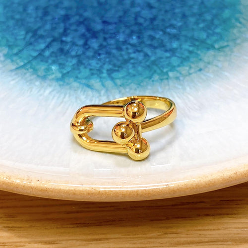 18K Gold Plated Link Ring