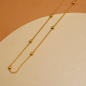 18K Gold Plated Ball Chain Necklace