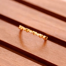 將圖片載入圖庫檢視器 18K Gold Plated Heart Cubic Zirconia Band Ring