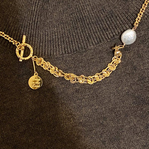 18K Gold Plated “Trust in the Lord” Baroque Pearl Necklace