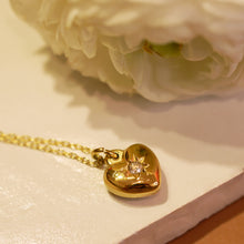 Load image into Gallery viewer, 18K Gold Plated Cubic Zirconia Heart Pendant Necklace
